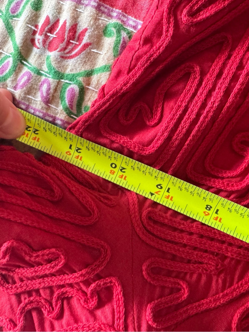 Chico's Red Ribbon Textured Jacket M/L - Picture 13 of 14